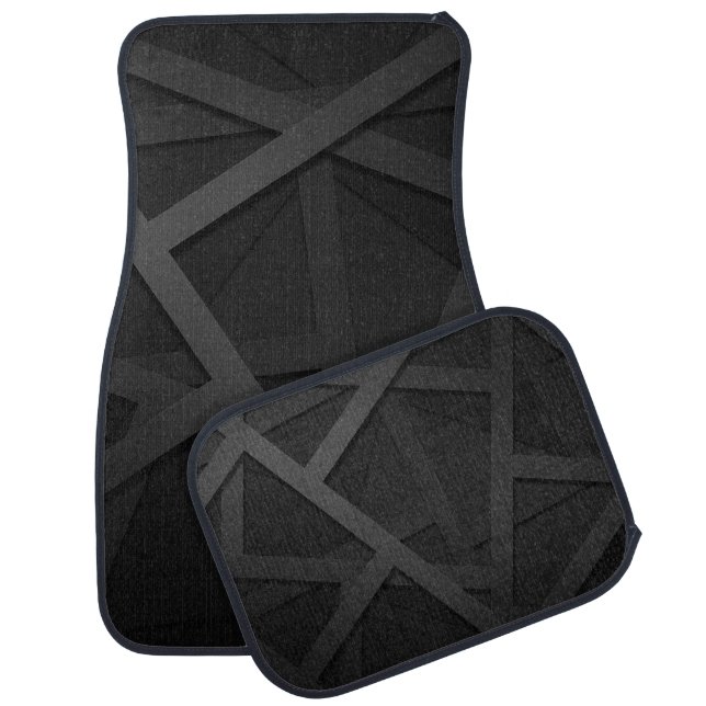 Funky Black Design Car Mats Full Set (set of 4) (Set)