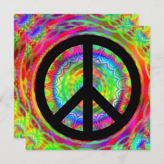 Funky Black Peace Sign (Front/Back)