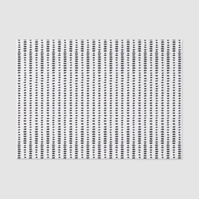 Funky, Black & White Abstract Pattern Tissue Paper (Front)