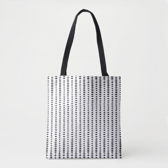 Funky, Black & White Abstract Pattern Tote Bag