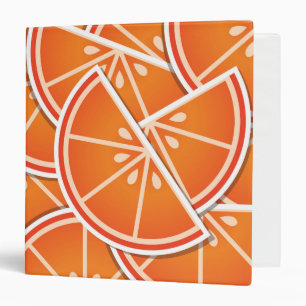 Funky blood orange wedges 3 ring binder