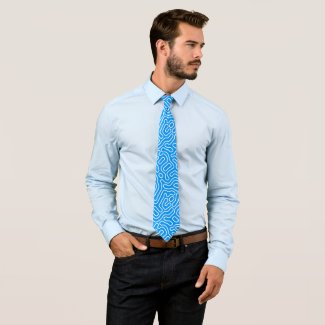 Funky Blue And White Pattern  