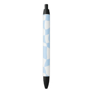 funky blue checker-pattern pen