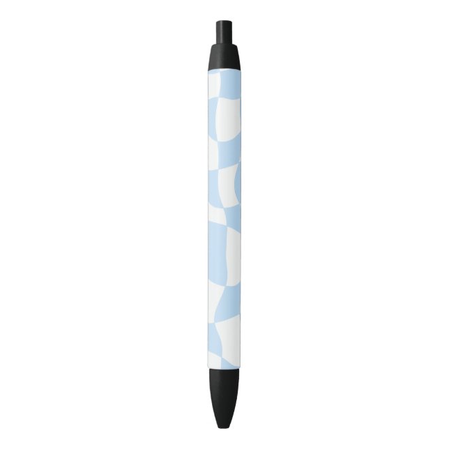 funky blue checker-pattern pen (Front Vertical)