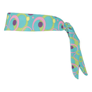 Funky Blue Circles Athletic Headband