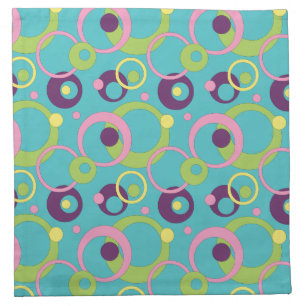 Funky Blue Circles Napkin