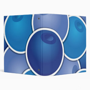 Funky blueberry 3 ring binder