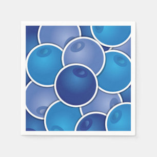Funky blueberry paper napkins