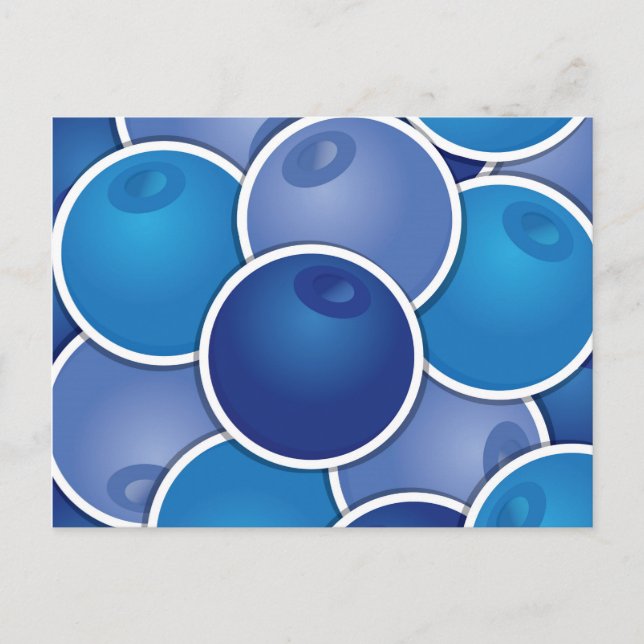 Funky blueberry postcard (Front)