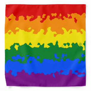 Funky Boho Abstract Gay Rainbow Mosaic Pride Flag Bandana