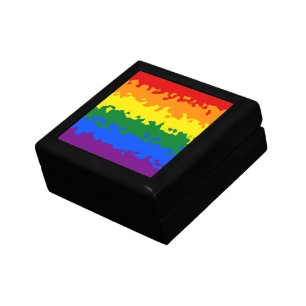 Funky Boho Abstract Gay Rainbow Mosaic Pride Flag Gift Box