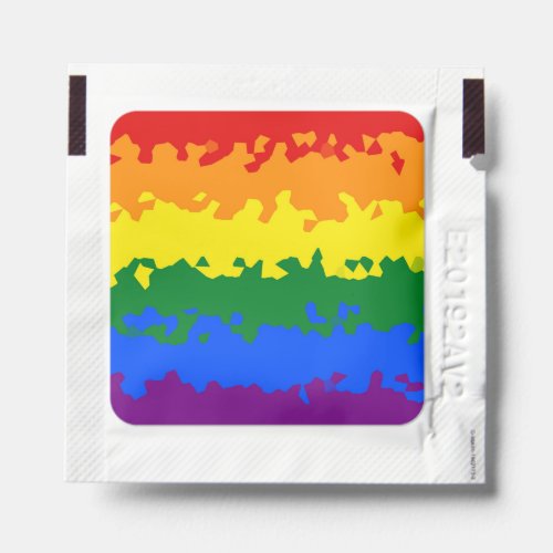 Funky Boho Abstract Gay Rainbow Mosaic Pride Flag Hand Sanitizer Packet