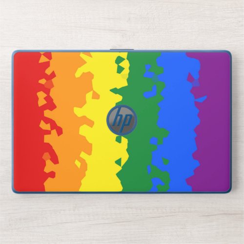 Funky Boho Abstract Gay Rainbow Mosaic Pride Flag HP Laptop Skin