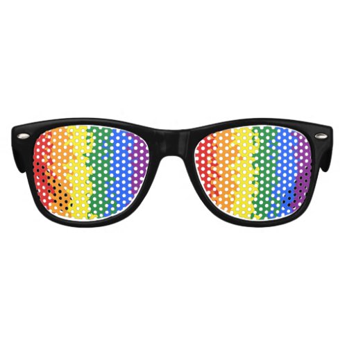 Funky Boho Abstract Gay Rainbow Mosaic Pride Flag Kids Sunglasses