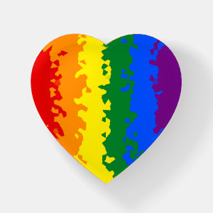 Funky Boho Abstract Gay Rainbow Mosaic Pride Flag Paperweight