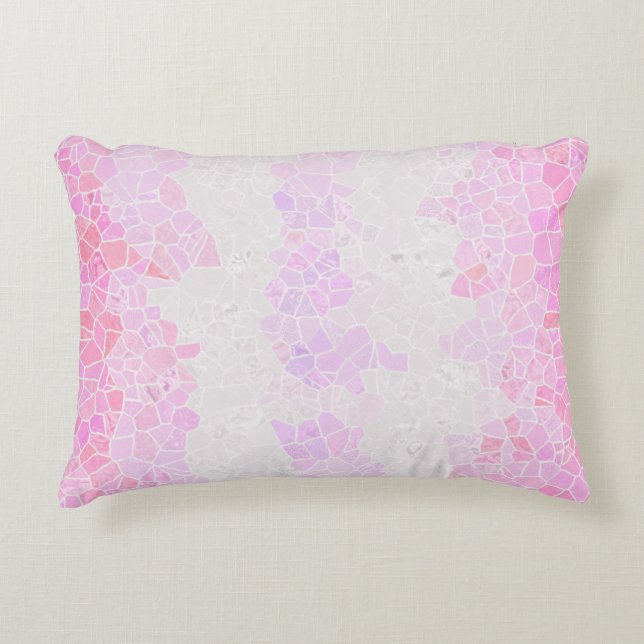 Funky Boho Abstract Mosaic Pomosexual Pride Flag Accent Pillow (Front)
