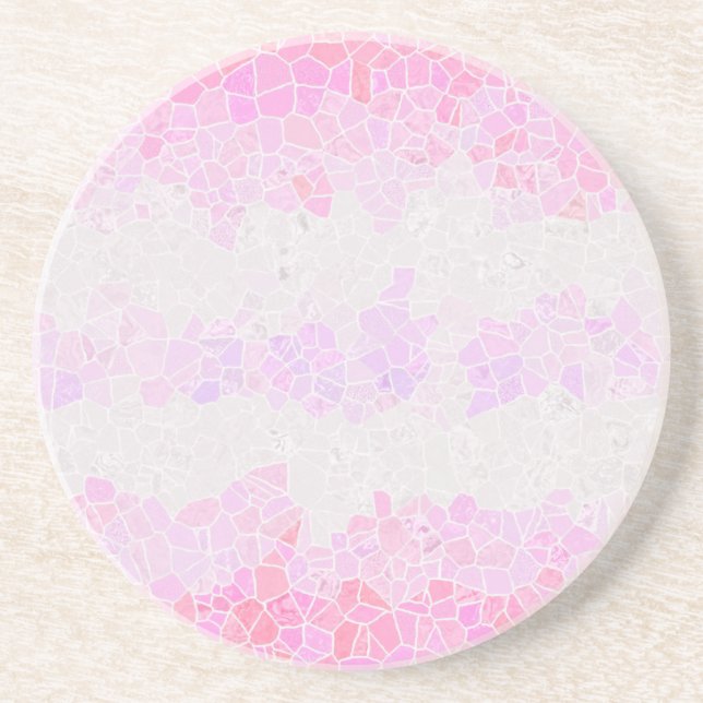 Funky Boho Abstract Mosaic Pomosexual Pride Flag Coaster (Front)