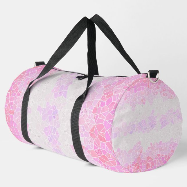 Funky Boho Abstract Mosaic Pomosexual Pride Flag Duffle Bag (Left Corner)