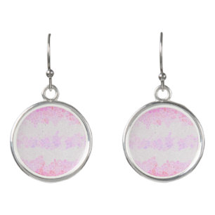Funky Boho Abstract Mosaic Pomosexual Pride Flag Earrings