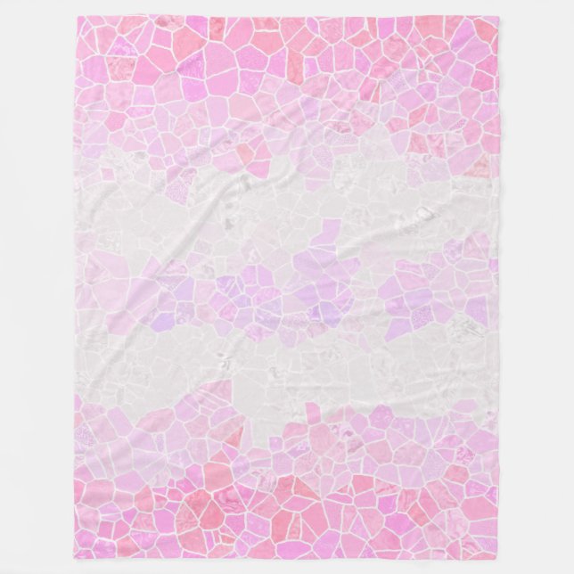 Funky Boho Abstract Mosaic Pomosexual Pride Flag Fleece Blanket (Front)