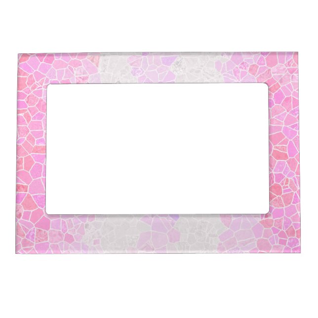 Funky Boho Abstract Mosaic Pomosexual Pride Flag Magnetic Frame (Front)