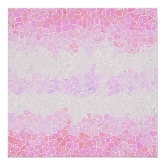 Funky Boho Abstract Mosaic Pomosexual Pride Flag Poster (Front)