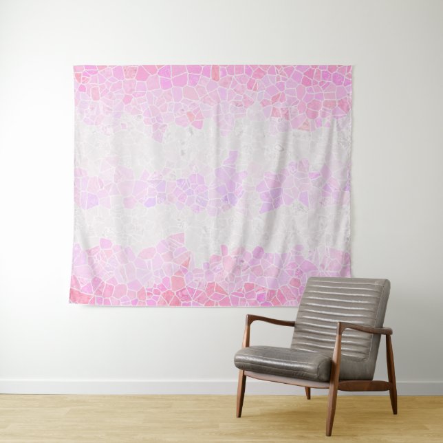 Funky Boho Abstract Mosaic Pomosexual Pride Flag Tapestry (In Situ (Horizontal))