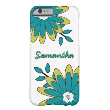 Funky Boho Chic Bright Floral With Personalization Barely There Iphone 6 Case by RetroZone at Zazzle