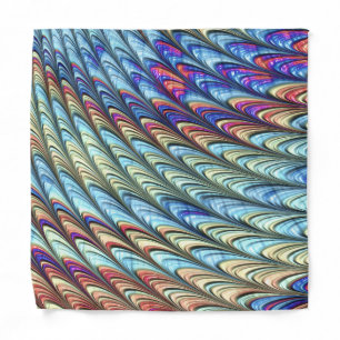 Funky Boho Colorful Psychedelic Waves Abstract Art Bandana