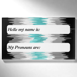 Funky Boho Customizable Libramasculine Pride Flag Name Tag