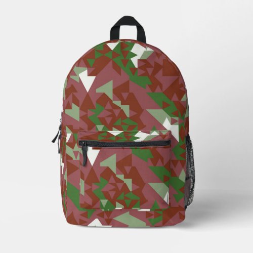 Funky Boho Geometric Christmas Abstract Pattern Printed Backpack