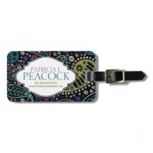 Funky Boho Hippie Peacock Paisley Personalized