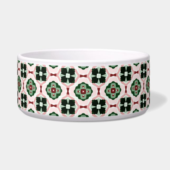 Funky Boho Retro Cute Abstract Christmas Pattern Bowl (Front)