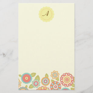 Funky Boho Retro Flowers Wedding Stationery