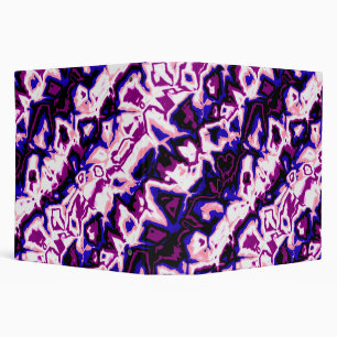 Funky Boho Retro Marbled Stripes Genderfluid Pride 3 Ring Binder