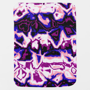 Funky Boho Retro Marbled Stripes Genderfluid Pride Baby Blanket