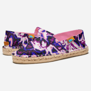 Funky Boho Retro Marbled Stripes Genderfluid Pride Espadrilles