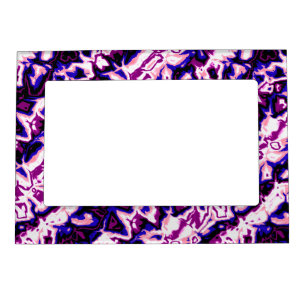 Funky Boho Retro Marbled Stripes Genderfluid Pride Magnetic Frame