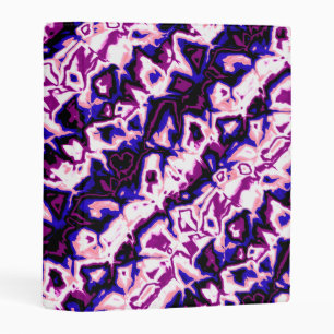 Funky Boho Retro Marbled Stripes Genderfluid Pride Mini Binder