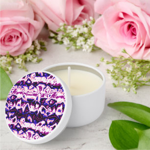 Funky Boho Retro Marbled Stripes Genderfluid Pride Mini Candle Favors