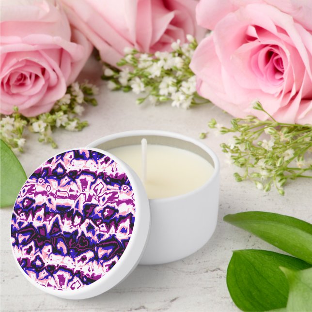 Funky Boho Retro Marbled Stripes Genderfluid Pride Mini Candle Favors (Insitu (Wedding))