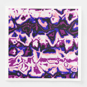 Funky Boho Retro Marbled Stripes Genderfluid Pride Paper Dinner Napkins