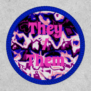 Funky Boho Retro Marbled Stripes Genderfluid Pride Patch