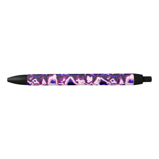Funky Boho Retro Marbled Stripes Genderfluid Pride Pen (Front)