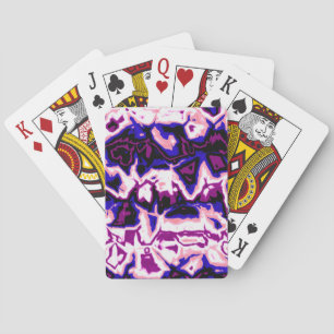 Funky Boho Retro Marbled Stripes Genderfluid Pride Poker Cards