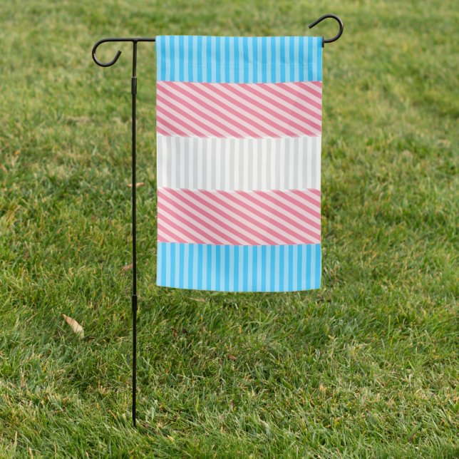 Funky Boho Stripe Abstract Transgender Pride Flag (In SItu)