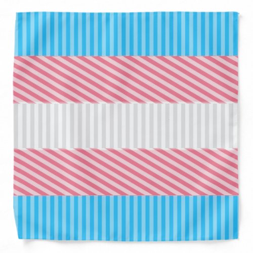 Funky Boho Stripe Abstract Transgender Pride Flag Bandana