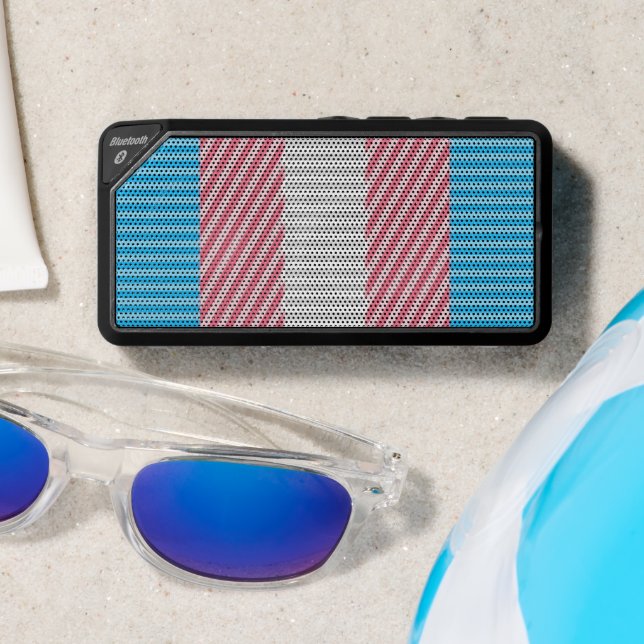 Funky Boho Stripe Abstract Transgender Pride Flag Bluetooth Speaker (Insitu(Beach))