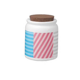 Funky Boho Stripe Abstract Transgender Pride Flag Candy Jar