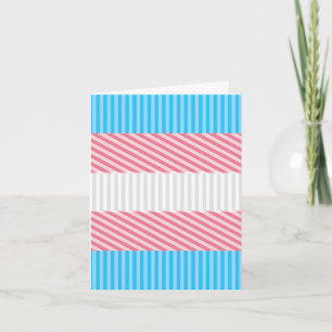 Funky Boho Stripe Abstract Transgender Pride Flag Card